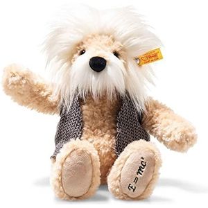 Steiff Einstein Teddybeer - 28 cm - teddybeer als Einstein met vest - teddybeer met strik - knuffeldier voor kinderen - zacht & wasbaar - beige (022098)