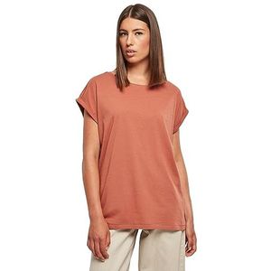 Urban Classics dames T-Shirt Ladies Extended Shoulder Tee, Terracotta, 5XL
