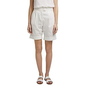 ESPRIT Collection High-Rise-shorts met plooien, katoen, off-white, 36