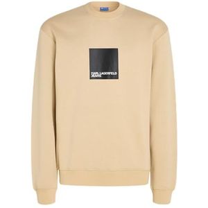Karl Lagerfeld Jeans, Heren, Box Logo Sweat, Regular Fit, Beige, L