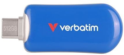 Verbatim - Plectra Blue - USB-C Flash Drive - 512GB - 3.2 Gen 1 - 100 MB/s