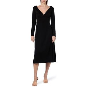 Tommy Hilfiger - F&F WRAP MIDI Jurk - Zwart