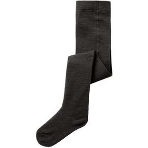 NAME IT Nmfwak wollen panty voor meisjes, effen panty, zwart, 104/110 cm