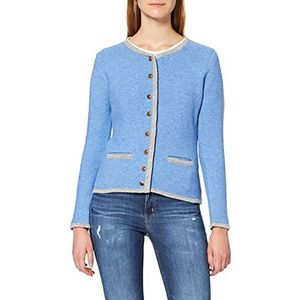 Stockerpoint Caro gebreide jas voor dames, Blauw (blauw-lichtgrijs Bleu-lichtgrijs), 36