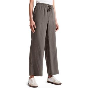 Street One Structuurbroek voor dames met brede, bruin, 34