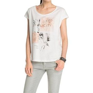 ESPRIT dames T-shirt met vrouwelijke motiefprint, met print