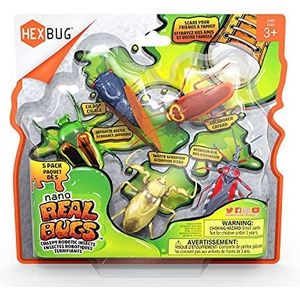 Hexbug 477-7676 501095 Nano Real Bugs Set van 5 grappenartikelen, insectenimitatie, kruipplezier, vanaf 3 jaar