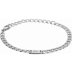 Breil Armband GROOVY für Herren aus Edelstahl in der Farbe Silber, mit Karabinerverschluss, Länge: 22 cm, TJ1979