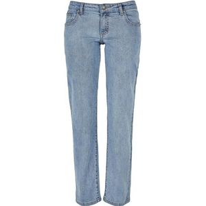 Urban Classics Damen Hose Ladies Low Waist Straight Denim Pants tinted lightblue washed 26