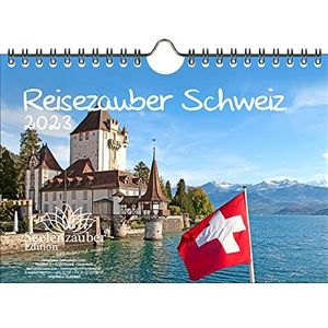 Reismagie Zwitserland DIN A5 wandkalender voor 2023 Zwitserland stad en land - Seelenzauber