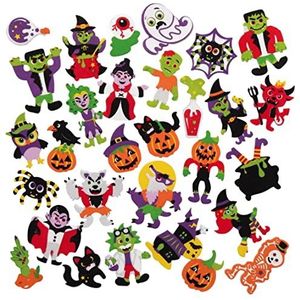 Baker Ross AX200 Halloween Stickers Van Foam - 120 Stuks, Halloween Knutselspullen Stickers Voor Kindere, Ideaal Voor Kinderen Om Te Versieren En Ontwerpen Naar Eigen Keus