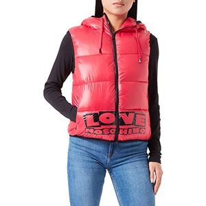 Love Moschino Gewatteerd damesvest, rood, 48