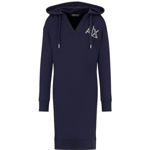 Armani Exchange Vrouwen Duurzame Cuffed Sleeves, V-hals Casual Jurk, Blueberry, XS, blueberry, XS