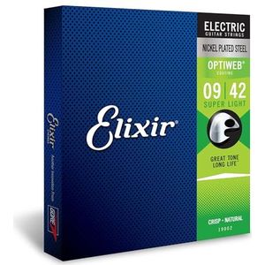 Elixir® Strings snaren voor elektrische gitaar met OPTIWEB®-Coating, superlicht (.009-.042)