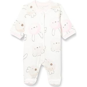 Chicco, Katoenen jumpsuit met voet, Meisje 0-24, Roze (922), 3 maanden