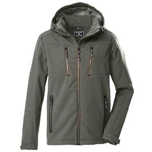 killtec heren Softshell jack met afritsbare capuchon KOW 79 MN SFTSHLL JCKT, oliv, S, 43323-000