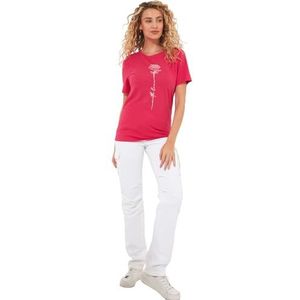 Joe Browns Dames met liefde slogan ronde hals grafisch T-shirt, roze, 10, roze, 36