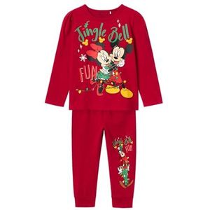 NAME IT Nmfsisse Minnie Ls Nightset Wdi, jester rood, 86 cm