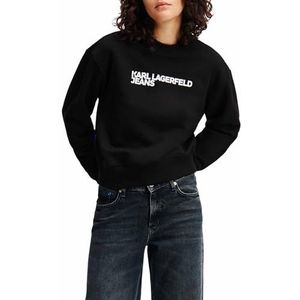 Karl Lagerfeld Jeans, Dames, Essential Logo Sweat, Regular Fit, Wit, L