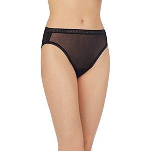 OnGossamer Dames Gossamer Mesh Hi-Cut Slip Panty, Zwart, L