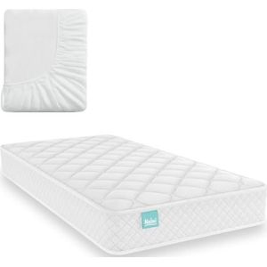 Nalui - Matras voor kinderbed 70 x 140 cm Baby One met Adapt Foam-kern, zacht, ademend en stretch bekleding, hypoallergeen, Oeko-Tex®-gecertificeerd, hoogte ± 12 cm, gemaakt in Spanje +