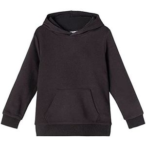 name it Heren NKMLENO LS SWEAT WH BRU NOOS sweatshirt, zwart, 116