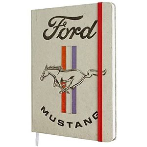 Nostalgic-Art Retro notitieboek gestippeld, Ford Mustang – Horse Logo – Geschenkidee voor autoliefhebbers, Bullet Journal dotted, Design vintage, A5