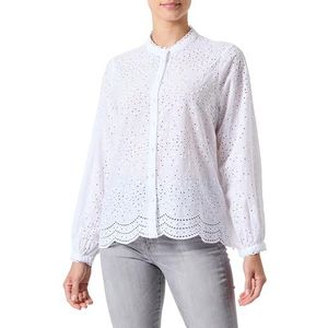 SELECTED FEMME Dames Slftatiana L/S Embr Shirt Noos blouse met lange mouwen, wit (bright white), 38