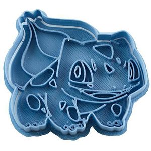 Cuticuter Pokemon Bulbasaur uitsteekvorm, blauw, 8 x 7 x 1,5 cm