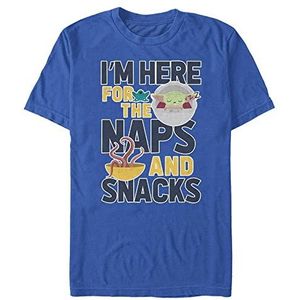 Star Wars: The Mandalorian - Naps And Snacks Unisex Crew neck T-Shirt Bright blue M