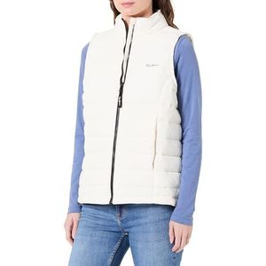 Pepe Jeans Dames W LIGHT PUFFER VEST jas, wit (MOUSSE WIT), M, Wit (MOUSSE WIT), M