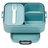 Mepal Bento-Lunchbox Take A Break Nordic Green midi – Brotdose mit Fächern, geeignet für bis zu 4 Butterbrote, TPE/pp/abs, 0 mm