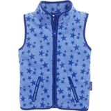 Playshoes Unisex fleece vest voor kinderen allover sterren, blauw, 116 cm