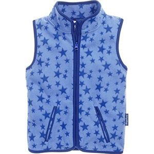 Playshoes Unisex fleece vest voor kinderen allover sterren, blauw, 116 cm