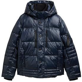 Tom Tailor - Gewatteerd Jack - Glanzend/Gemêleerd - Regular Fit - Met Afneembare Capuchon