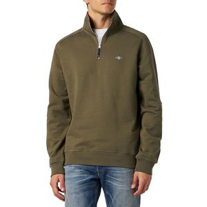 GANT Shield Half Zip Sweatshirt voor heren, Juniper Green., XL