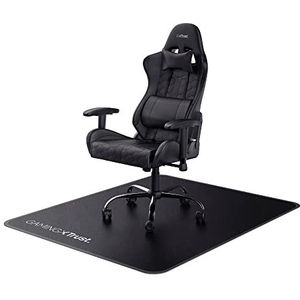 Trust Gaming GXT 715 Stoelmat voor Bureaustoel 99 x 120 cm, Vloerbeschermingsmat voor Gaming Chair, Hard Slijtvast Oppervlak, Duurzaam Materiaal, Gebruik op Tapijten en Harde Vloeroppervlakken - Zwart