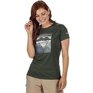 Regatta Vrouwen Fingal V' Sneldrogende Actieve Korte Mouw met Grafische Print T-Shirts/Polo's/Vesten