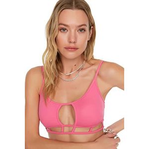 Trendyol Dames bralette gebreide bikinitop, roze, 40