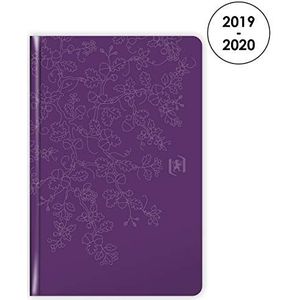 Oxford Agenda Beauty 2019 – 2020 van augustus tot augustus, 1 week op 2 pagina's, formaat 10 x 15, violet