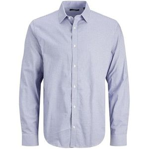 JACK & JONES Heren Jprblabelfast Shirt L/S Noos Vrijetijdshemd, Sky Blue/Checks: Comfort Fit, S