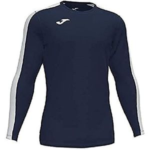 Joma Academy T-shirt met lange mouwen voor heren, marineblauw en wit, L