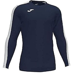 Joma Academy T-shirt met lange mouwen voor heren, marineblauw-wit, L