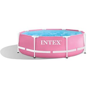 Intex - 28292NP – zwembadset, rond, metalen frame, roze/roze (Ø) 2,44 x 0,76 m