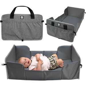 Dooky Original Traveller - opvouwbaar babyreisbedje inclusief matras - superlicht, compact, zakken aan de buitenkant, 41 x 74 cm (gemonteerd) /41 x 26 cm (opgevouwen), 100% polyester, zwart