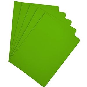 Raylu Paper® - Verpakking met 25 kartonnen ondermappen voor documenten, met gaten voor vastenen en krachtige kleuren, 200 g dikke kraftkartonnen mappen (groen, folio)