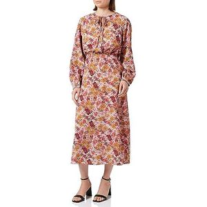 usha Maxi-jurk voor dames met bloemenprint 10524079, wolwit meerkleurig_1, M, Wolwit meerkleurig_1, M