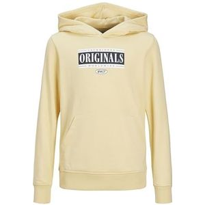 JACK & JONES JORCOBIN Sweat Hood JNR, Italian Straw, 128 cm