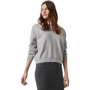 Koton Oversized tricot sweater met capuchon voor dames en heren, grijs (023), S