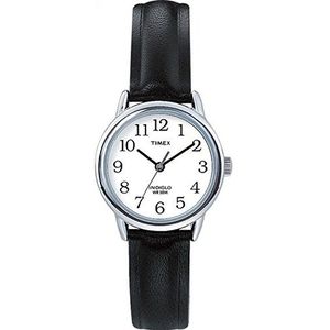 Timex Easy Reader vrouwen 25mm zwart lederen band horloge T20441